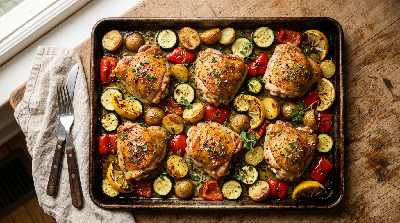 Sheet Pan Lemon Chicken with Veggies
