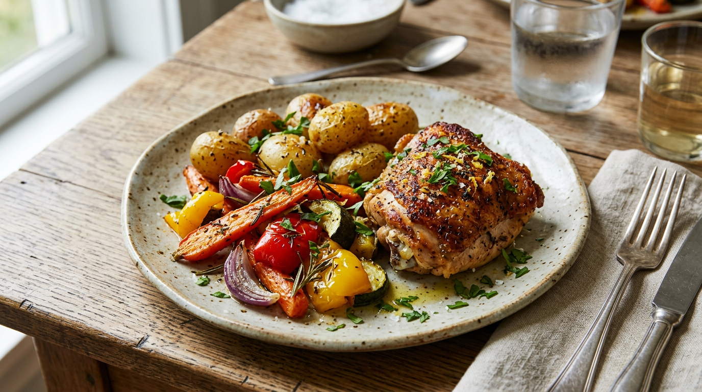Sheet Pan Lemon Chicken with Veggies